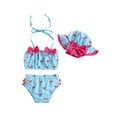 thumbnail image 1 of xiaxaixu Baby Girls Three Piece Swimsuits, Summer Halter Bikini Set Beachwear Bathing Suits, 1 of 9