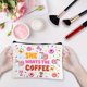 thumbnail image 5 of Bolsas de maquillaje con diseño de donas y café para mujer, bolsa de viaje para cosméticos, bolsa con cremallera, estuche multiusos, organizador para artículos de tocador, 5 of 9