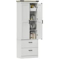 thumbnail image 1 of HOMCOM 67" Tall Kitchen Pantry Cabinet with Adjustable Shelves Cream White, 1 of 10