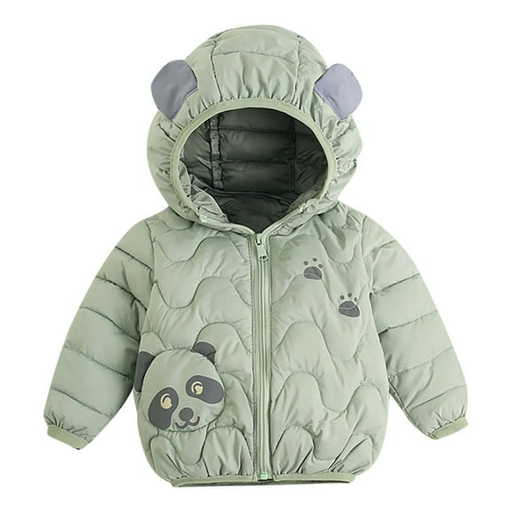 Odeerbi Clearance Baby Boys Girls Light Down Hooded Cotton Long Sleeve Hooded Casual Outwear Jacket Coat