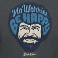 thumbnail image 3 of Teelocity Bob Ross No Worries Be Happy Charcoal Heather Short Sleeve Graphic Tee, 3 of 4