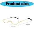 thumbnail image 5 of Jesscasday Men Women's Half Frame Glasses New Half Moon Metal Eyewears Business Glasses, 5 of 20