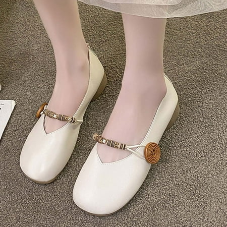 

amlbb Women s Flat Shoes Fashion Soft Sole Comfortable Shoes Solid Color Casual Slip-on Shoes on Clearance