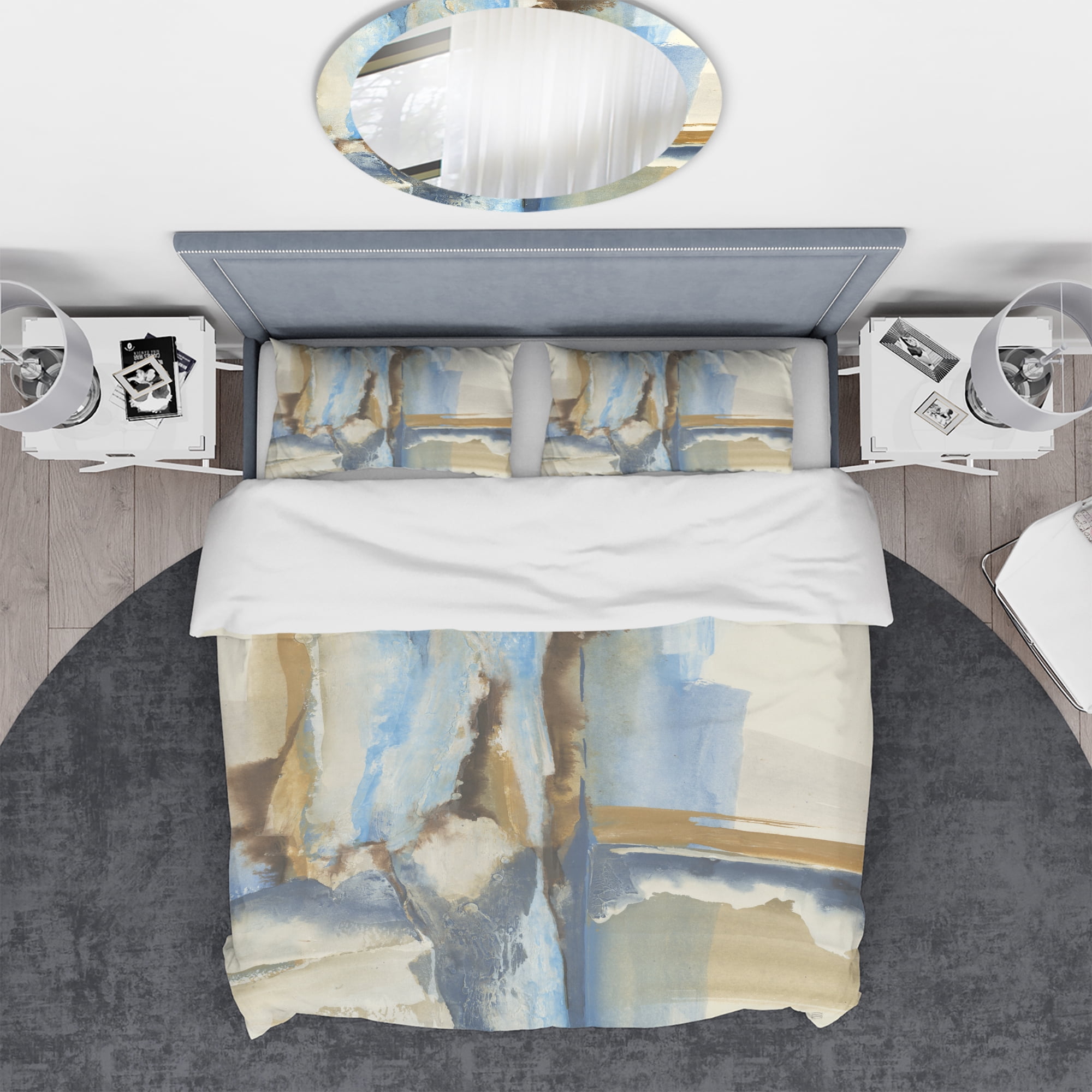Designart 'River Run II' Geometric Duvet Cover Set