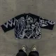 thumbnail image 3 of Y2k-Camiseta con estampado de diseño de grafiti para hombre y mujer, remera estilo Hip Hop Punk, estilo gótico Retro Harajuku, Tops de manga corta de gran tamaño, 3 of 5