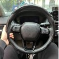 thumbnail image 4 of 3PCS Laser Carbon Fiber Silicone Steering Wheel Covers, Non-Slip 1K Microfiber Leather PVC Universal, 4 of 5