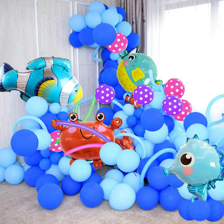 BIRLON Ocean Theme Birthday Party Decorations, Boy Girl Birthday Balloon, Sea  Underwater World Party Supplies 