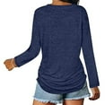thumbnail image 5 of Lilgiuy Womens Winter Sexy V Neck Long Sleeve Tops Solid Regular Blouse for Women Trendy, 5 of 5