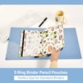 thumbnail image 5 of Cute Frog with Cake 2 Pack Pencil Pouch for 3 Ring Binder Smooth Zipper Folders with Pockets Clear Window Pencil Case, 5 of 6