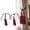 A, variant on Curtain Set with Decorative Rings and Pull Cords - Includes Fixing Device for Versatile Window Drapes Polyester Thread Detailing for Stylish Interiors