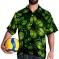 thumbnail image 4 of Saint Patrick's Day Men's Hawaiian Short Sleeve Printed Button Down Poplin Casual Summer Beach Shirt, Unisex, 4 of 6