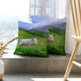 thumbnail image 6 of LALILO Throw Pillow Covers Young Pig Spring Green Grass Meadow Pig Cushion Cover 18" x 18", 4260 Pack, 6 of 6