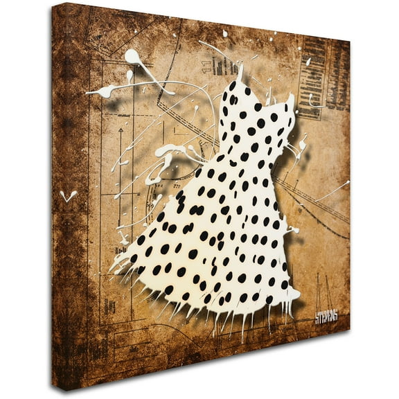 Trademark Fine Art "Black on White" Canvas Art by Roderick Stevens