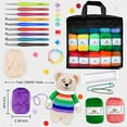 thumbnail image 7 of 103 PCS Crochet Kit with Crochet Hooks Yarn Set, Bundle Includes 2180 Yards Acrylic Yarn Skeins Balls, Needles, Accessories, Bag, Ideal Starter Pack for Kids Adults Beginner Professionals, 7 of 7