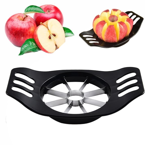 Bxaolu Apple Cutter 8 Slices, 8 Blade Apple Slicer and Corer, Apple Corer Tool with Stainless Steel Blades, Super Sharp Fruit Cutter Fruit Slicer (Black)