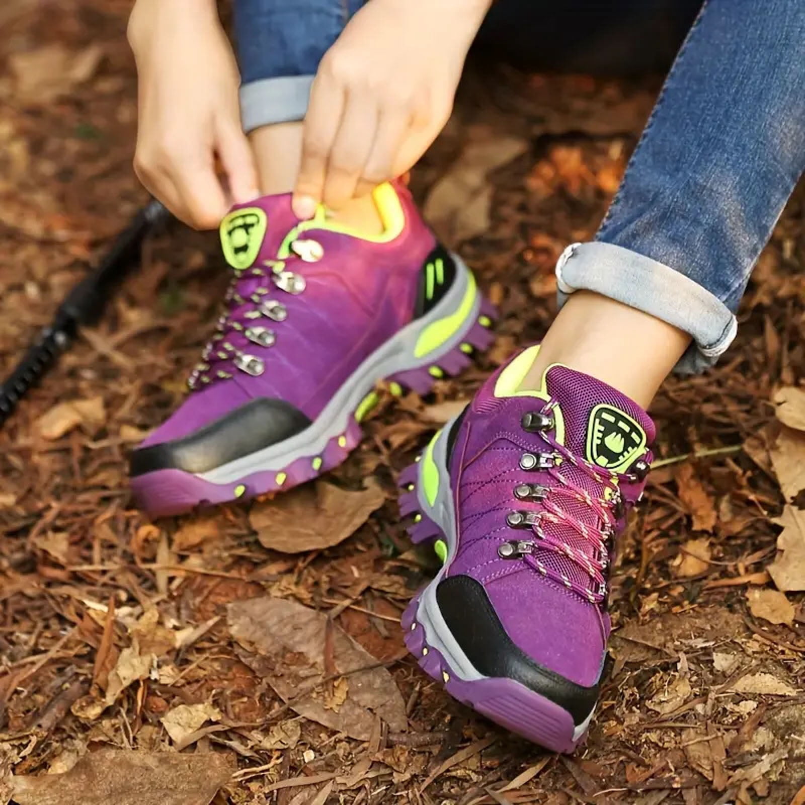 Dakaela Women's Hiking Boots Waterproof Non Slip Walking Shoes Comfortable Outdoor Backpacking Sneakers