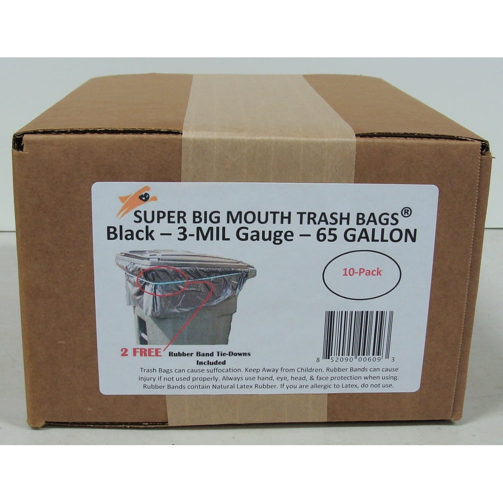 65 Gallon Trash Bags Super Big Mouth Trash Bags® 10 Count Walmart