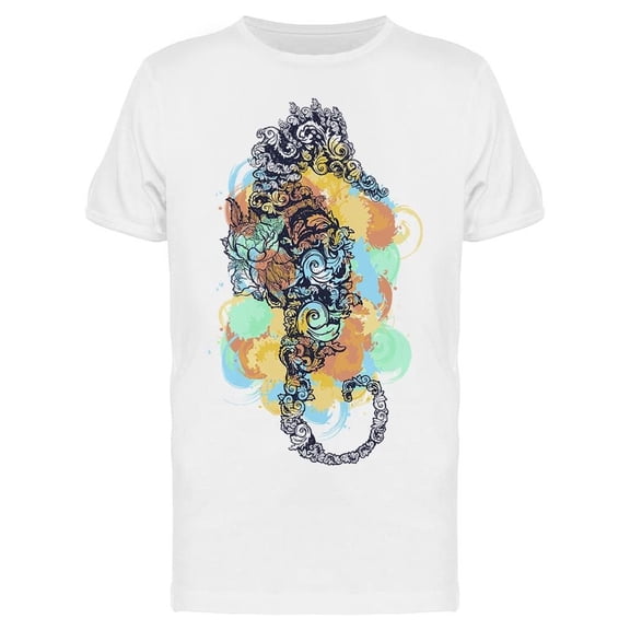 Seahorse Floral Splatter Tee Men's -Image by Shutterstock