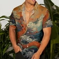 thumbnail image 5 of YLLMHH Dragon Printed Shirts Men Beach Party Blouse Men's Clothing Street Harajuku Oversized Shirts, 5 of 6