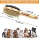 thumbnail image 5 of Cepillo para perros 2 en 1 y cepillo suave de cerdas para limpiar pelo suelto y suciedad, adecuado para perros o gatos de pelo largo y corto, 5 of 5
