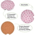 thumbnail image 2 of GZHJMY Pink Strawberry Car Coasters, 2 Pack Drinks Absorbent Ceramic Stone Car Coasters with Fingertip Grip Car Cup Holder Coasters, 2 of 6