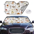thumbnail image 3 of Lsque Mushrooms And Butterflies Car Windshield Sun Shade | Accordion Folding Style Auto Shade for Car Truck SUV Van | Blocks UV Rays Sun Visor Protector | Small, 3 of 7