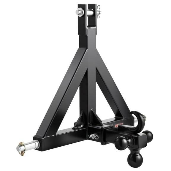 3 Point Quick Hitch Adapter, 2" Trailer Hitch Receiver Drawbar for Kubota Tractors – Compatible with Category 1 Implements, Heavy Duty Towing