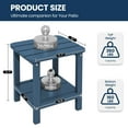 thumbnail image 6 of SERWALL Adirondack Outdoor Side Table, All Weather Use Double Layer Patio Side Table, HIPS Rectangular End Table- Blue, 6 of 9