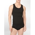thumbnail image 2 of Calvin Klein Men's 3-Pack Cotton Classic Rib Tank Top, Black, Large, 2 of 2
