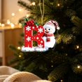 thumbnail image 5 of Dongrens Snowman Christmas Ornaments, Cute Flat Christmas Tree Letter Decoration, R, 5 of 5