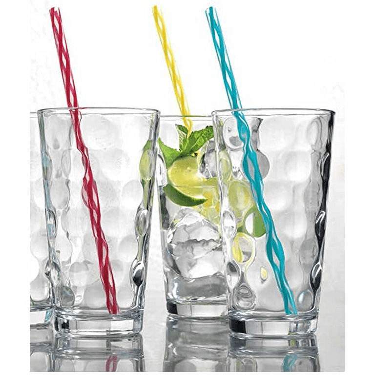  Glaver's Drinking Glasses Set of 4 Highball Glass Cups, 17 Oz.  Basic Cooler Glassware, ideal for Water, Juice, Cocktails, Iced Tea and  more. Dishwasher Safe.: Home & Kitchen