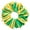 Kelly Green/Yellow Gold, variant on Pomchies Original Hair Tie, Brightly Colored Ponytail Holder Pom-Pom, Lime Squirt, 1 Pc