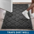 thumbnail image 4 of FrostHike Upgraded Door Mat Outdoor Indoor Welcome Doormat. 36"x24". Durable Floor Mat Non Slip Rug Ultra Absorb Mud Easy Clean Front Doormat for Garage. Entryway. Patio. High Traffic Areas. Black, 4 of 5