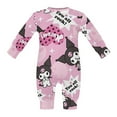 thumbnail image 5 of Kuromi And My Melody Baby Footless Rompers, Long Sleeve Baby Onesie Jumpsuit for Boys Girls, 5 of 8