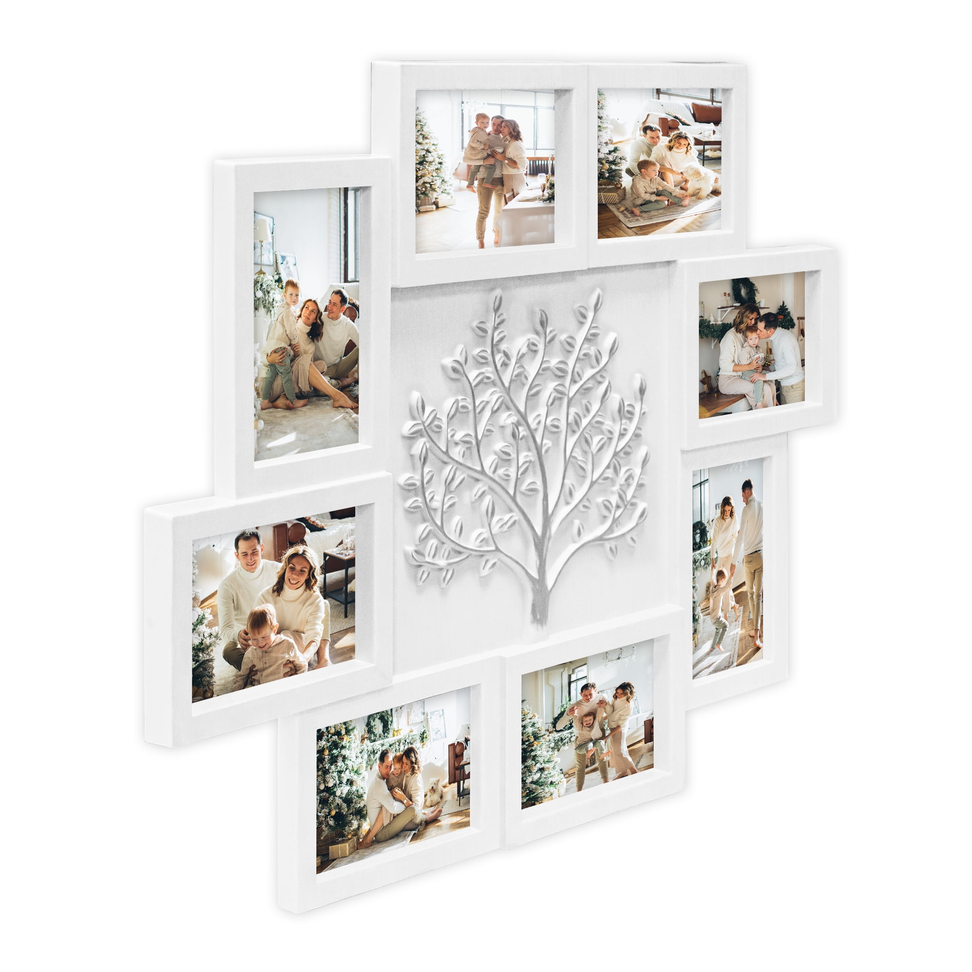 Hello Laura - 8 Photo Collage Frame for Wall 4x6 Picture Frame Collage with  Tree Decor Collage Picture Frames for Wall Family Photo Frames for Home
