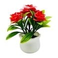 thumbnail image 2 of Bonsái de Rosa Artificial de Plástico En Maceta – Flores Artificiales En Maceta para Decorar El Interior Del Hogar, La Oficina, El Escritorio o El Alféizar de La Ventana., 2 of 6