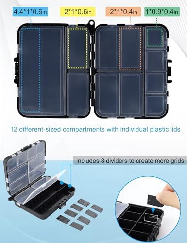 Small Tackle Box Organizer 4 Pack Mini Tackle Boxes Plastic Fishing Organizer Tackle Storage Containers Kayak Fly Boxes