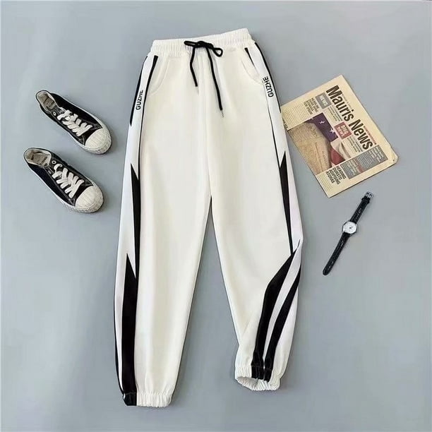 Pantalones deportivos de verano para mujer, finos, holgados, de talla grande, para estudiantes, de nueve patas, informales, para chicas gorditas