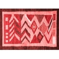 thumbnail image 1 of Ahgly Company Indoor Rectangle Abstract Red Contemporary Area Rugs, 2' x 3', 1 of 4