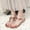 Beige, variant on EQWLJWE Dressy Sandals Women Thong Sandals Elastic T Strap Flip Flops Flats Ladies Vintage Summer Low Heel Sandals Casual Flat Shoes for Going Out