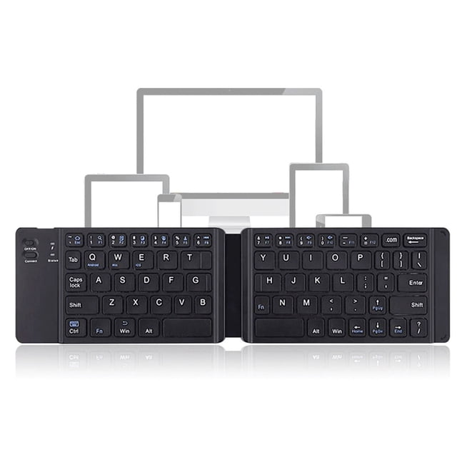 Foldable BT Keyboard, Folding Cordless Portable Keyboard, Pocket Size Mini BT Cordless Keyboard, Portable Cordless Keyboard for Tablet Notebook Mobile Phone