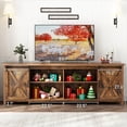 thumbnail image 7 of ChVans 80" Farmhouse Sliding Barn Door TV Stand for TVs Up to 90" TVs, Entertainment Center Console Table with Adjustable Shevles, 7 of 7