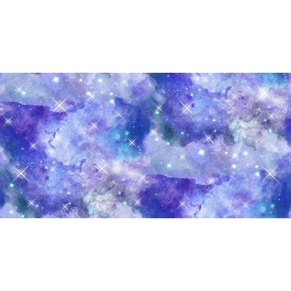Fabric Editions 36" x 42" Cotton Celestial Twilight 1 Yard Precut Sewing & Craft Fabric, Lavender 3 Pieces