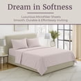 thumbnail image 5 of Brushed Microfiber Sheet Set- 4 Piece Bed Linens- Fitted & Flat Sheets, 2 Pillowcases- Wrinkle, Stain & Fade Resistant by Somerset Home (Queen, Beige), 5 of 7