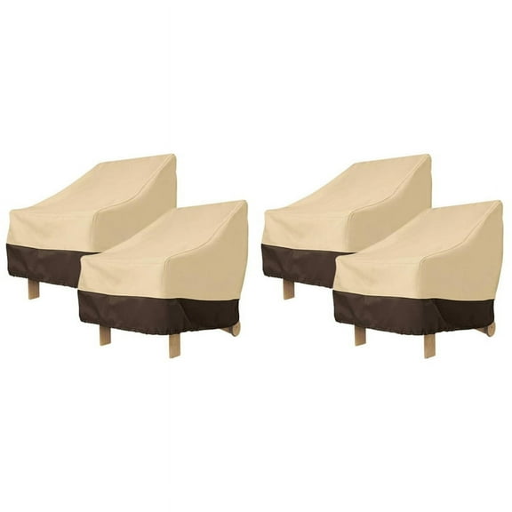 NEW 4 Pack Patio Adirondack Chair Cover 31X33X36 Inch Heavy Duty Outdoor 420D, Waterproof Outdoor,