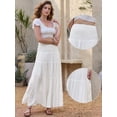 thumbnail image 2 of DARING DIVA Women's Elastic Swing A Line Beach Skirt Large White, 2 of 6