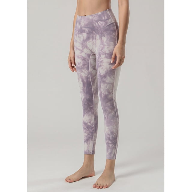 Pantalones de yoga color nude para primavera y verano, pantalones de fitness de yoga teñidos anudados con cintura alta y levantamiento de cadera para mujer
