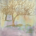 thumbnail image 2 of Pinto, Patricia 26x26 White Modern Wood Framed Museum Art Print Titled - Gold Serene Forest II, 2 of 4