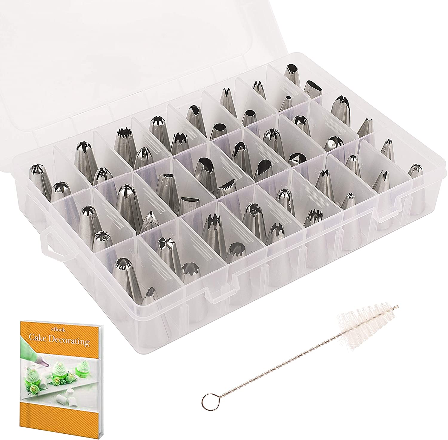 48Piece Numbered Piping Tips Cookie Icing Tips Cookie Decorating Kit