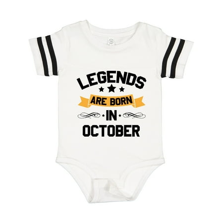 

Inktastic Legends Are Born in October Gift Baby Boy or Baby Girl Bodysuit